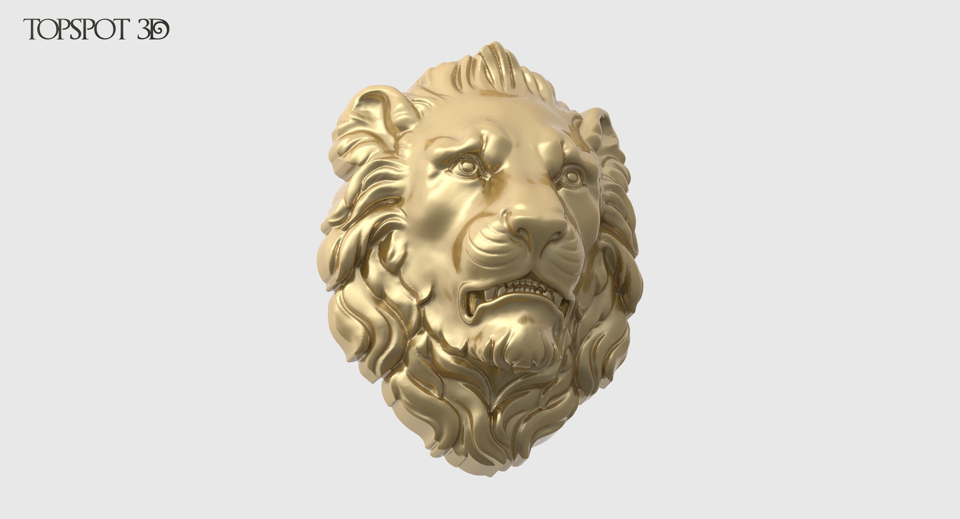 Lion Head Baroque Style 3D print model_1
