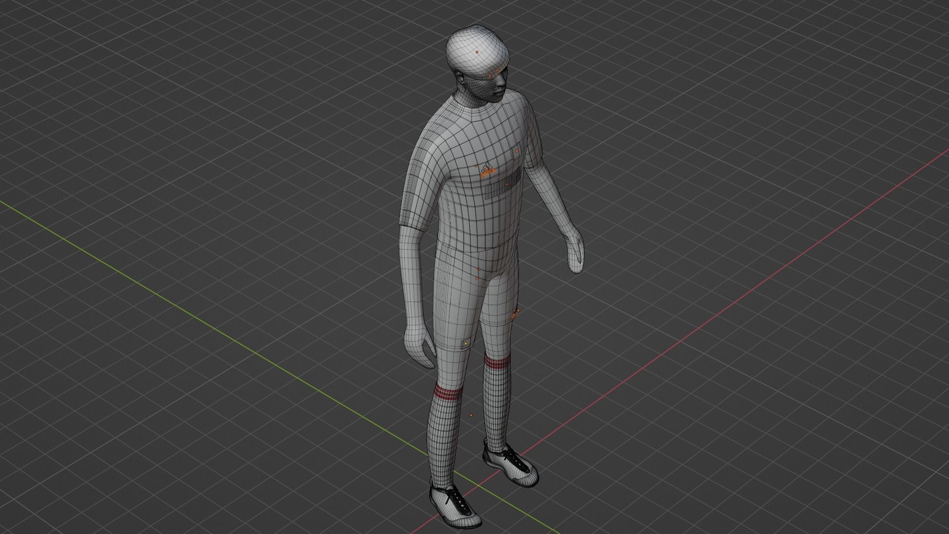 Soccer Player - Ajax  Low-poly 3D model_8