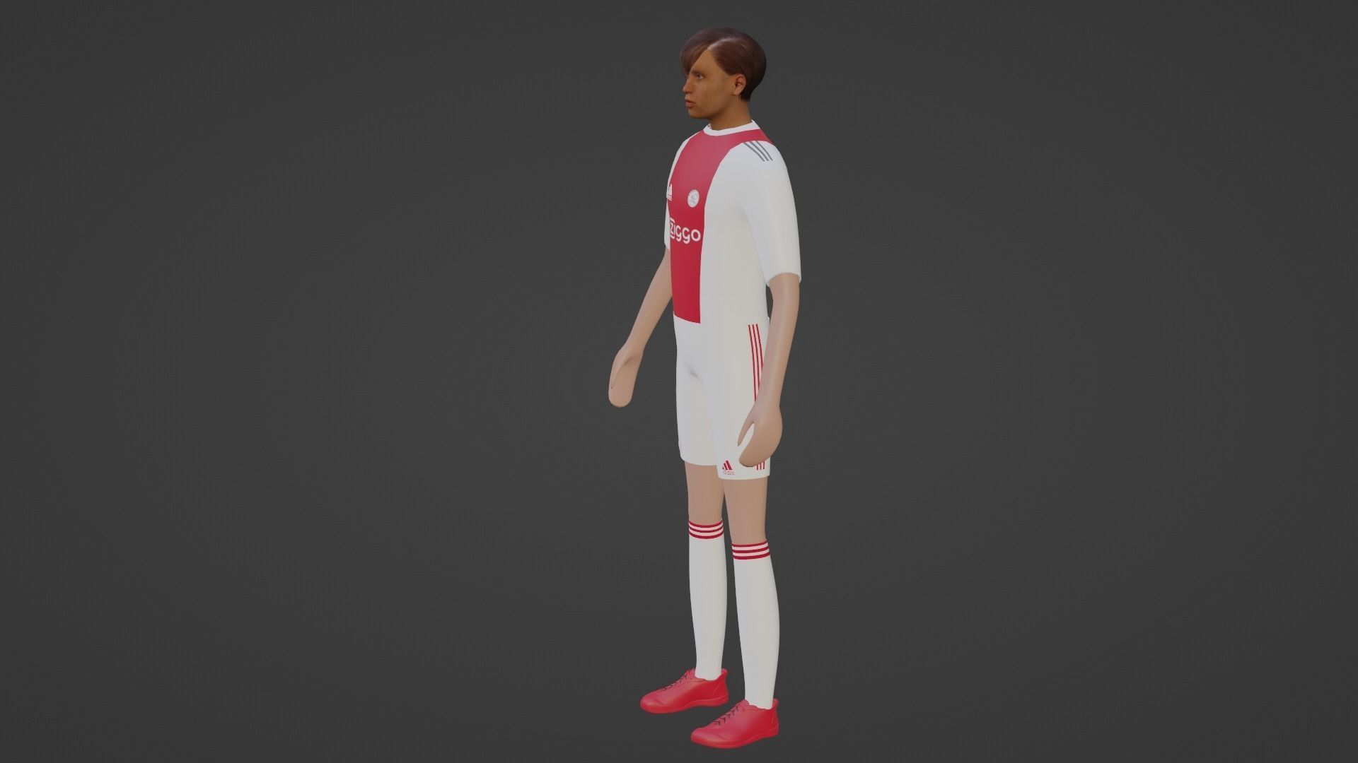 Soccer Player - Ajax  Low-poly 3D model_3