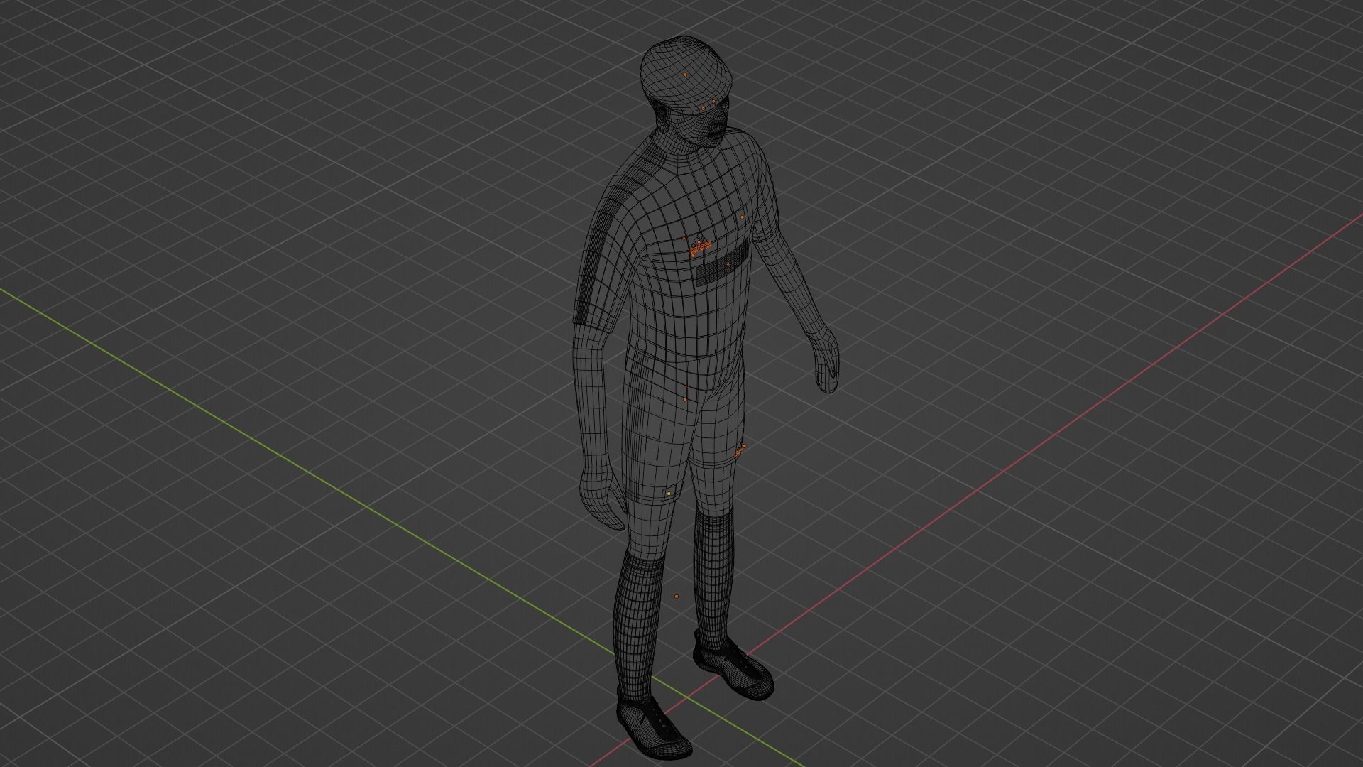 Soccer Player - Ajax  Low-poly 3D model_9