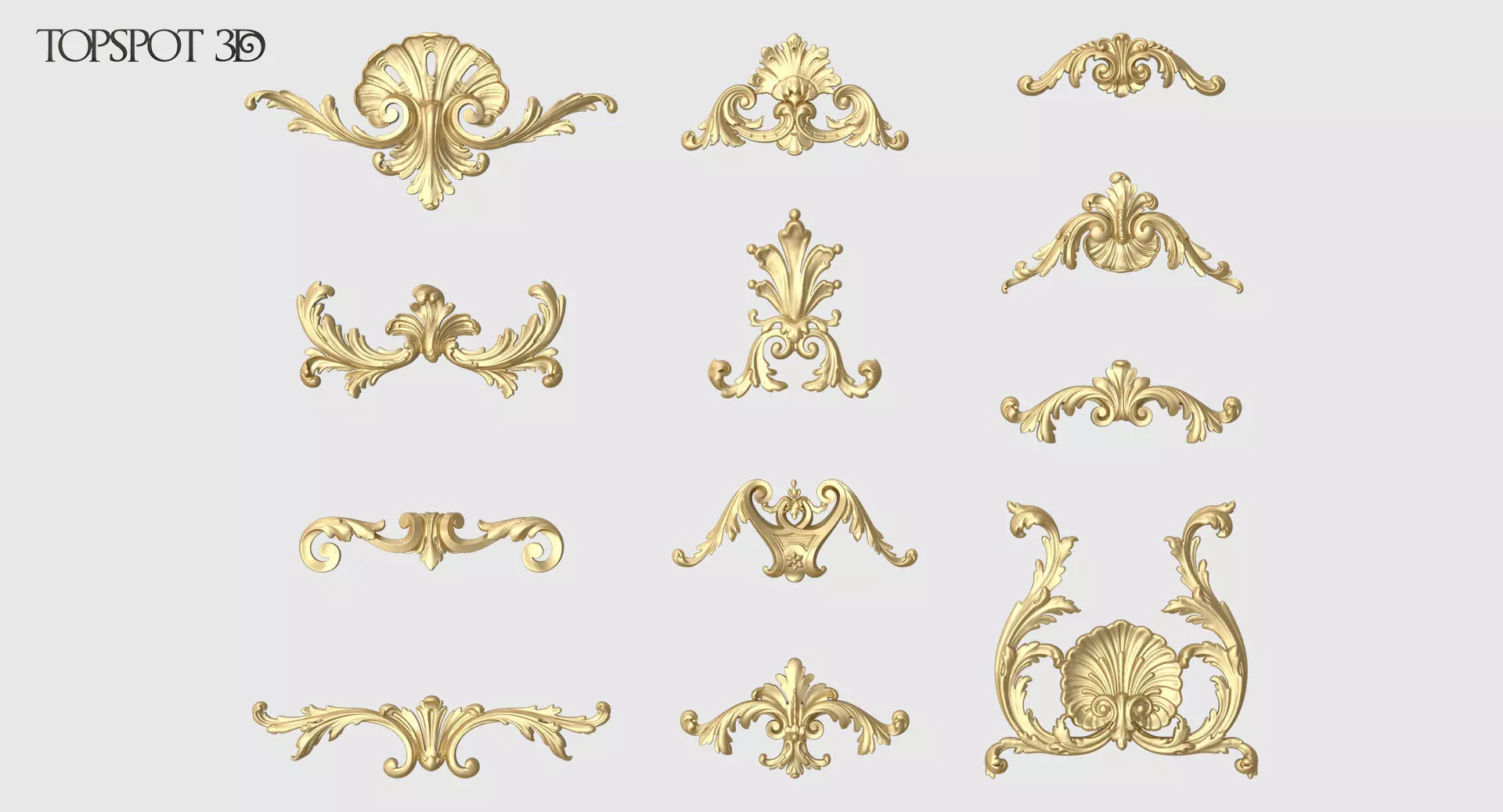 Acanthus Onlay Collection 3D print model