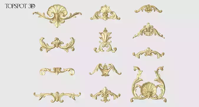 Acanthus Onlay Collection 3D print model