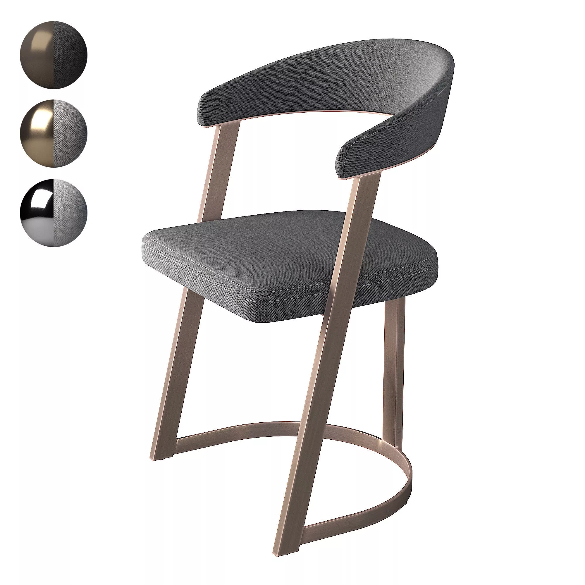 Next Color palette Designer Chair Dining Chair Dexter 3D model