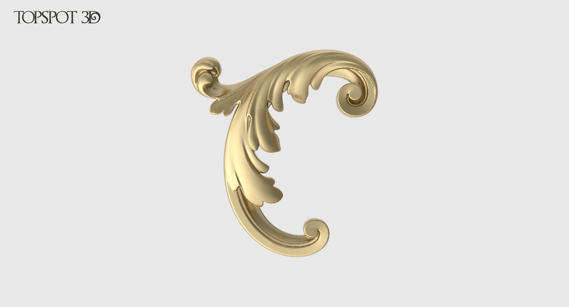 Acanthus Leaf Scroll Set 3D print model_16