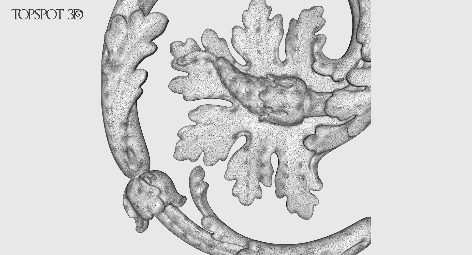 Acanthus Leaf Scroll Set 3D print model_23