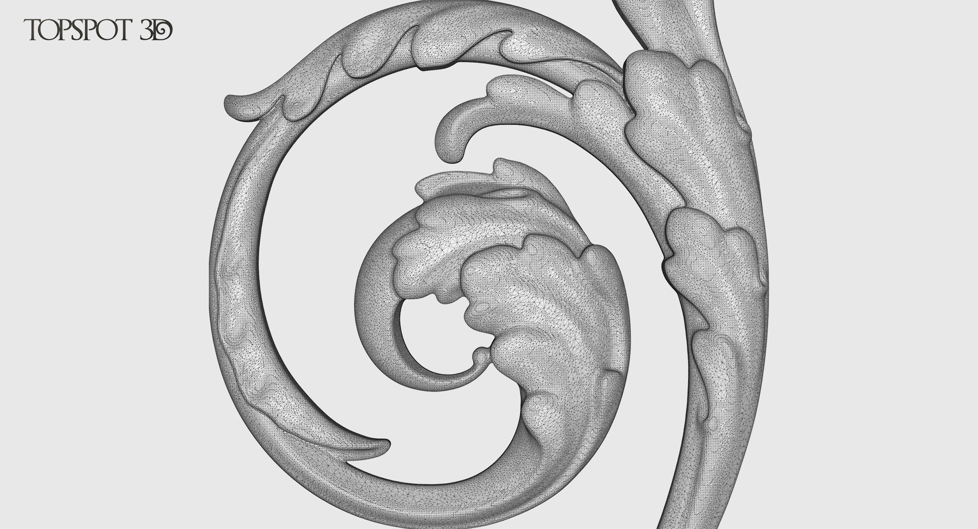 Acanthus Leaf Scroll Set 3D print model_21