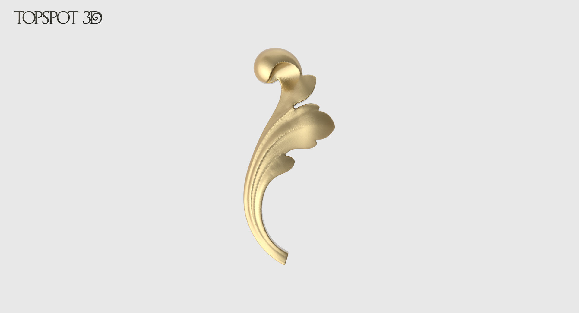 Acanthus Leaf Scroll Set 3D print model_14