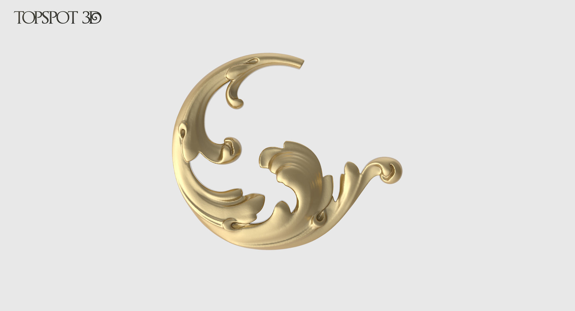 Acanthus Leaf Scroll Set 3D print model_11