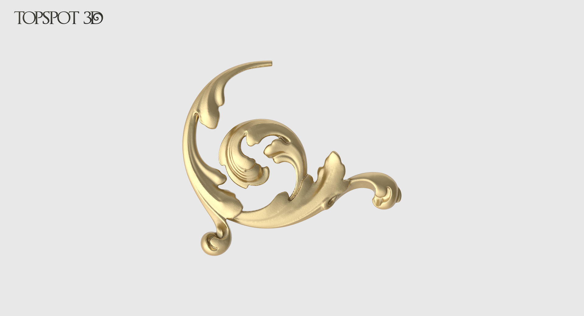 Acanthus Leaf Scroll Set 3D print model_8