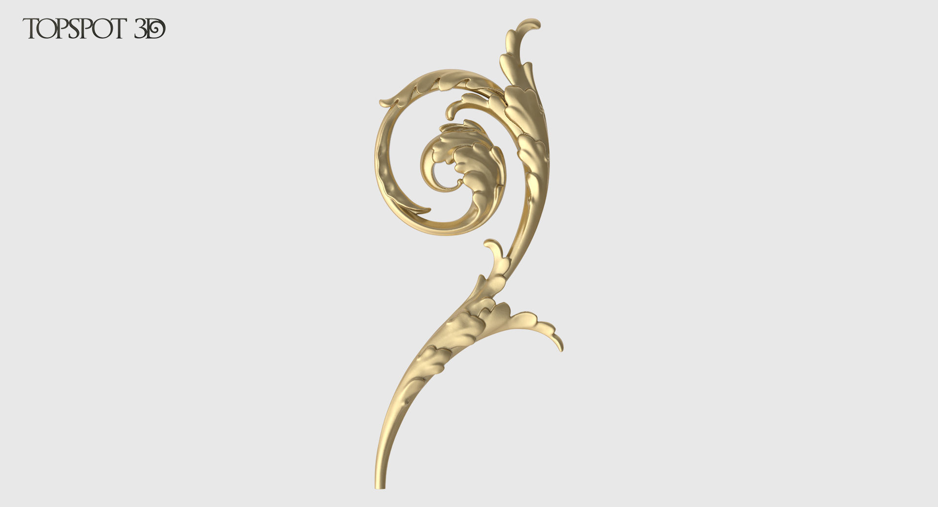 Acanthus Leaf Scroll Set 3D print model_7