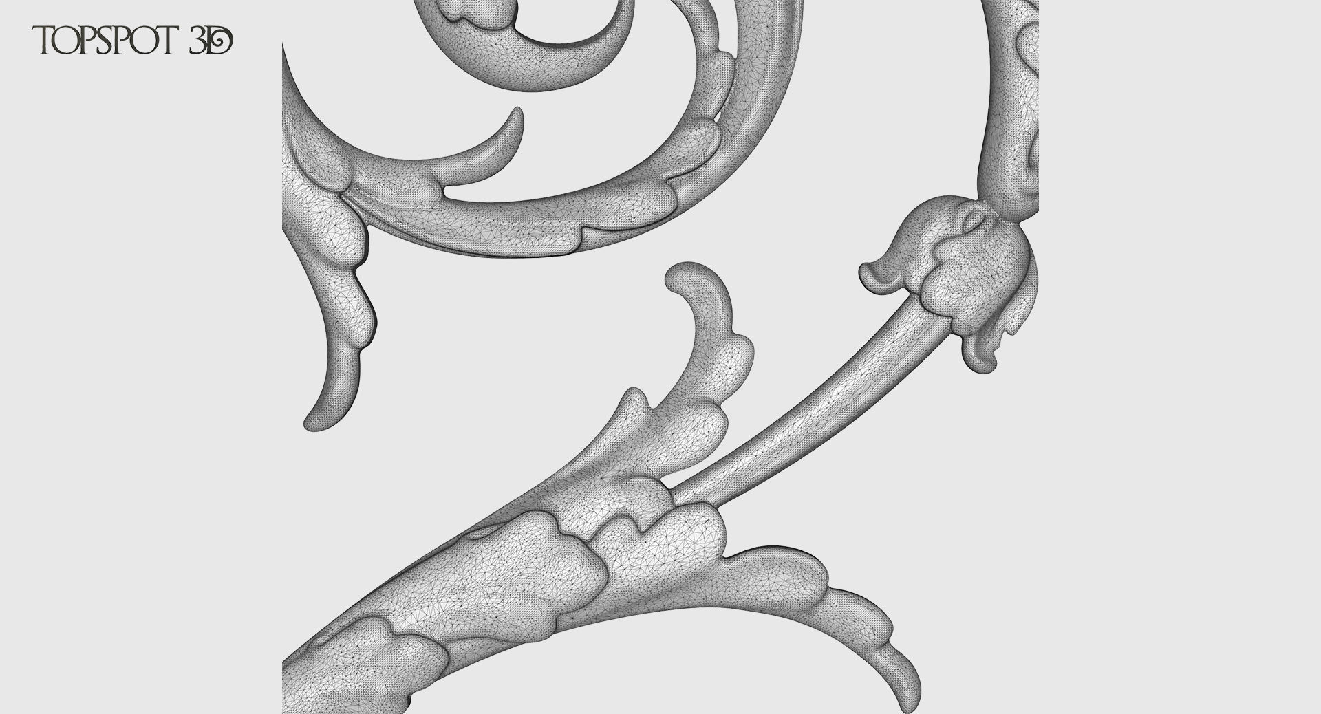 Acanthus Leaf Scroll Set 3D print model_24