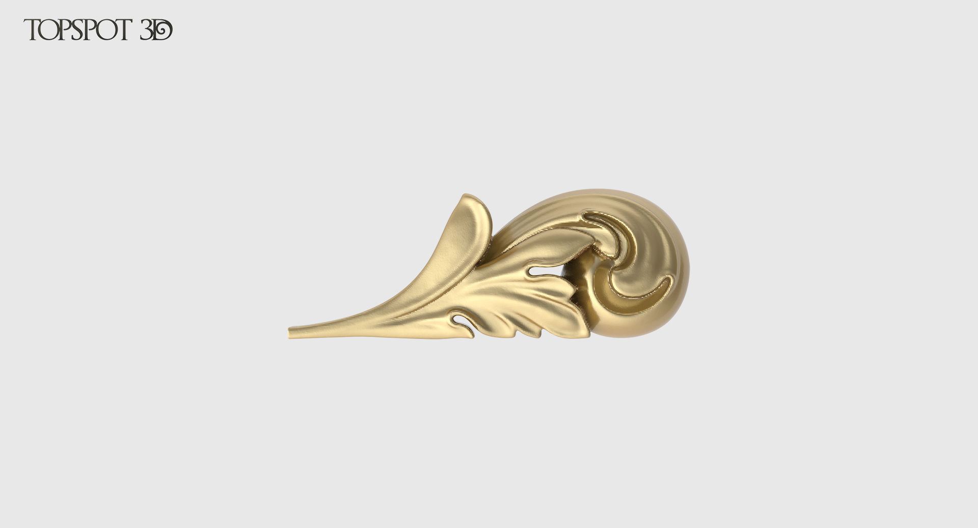 Acanthus Leaf Scroll Set 3D print model_13