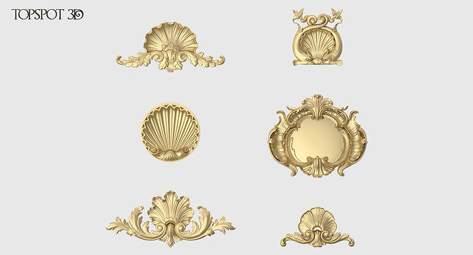 Shell Onlay Collection 3D print model