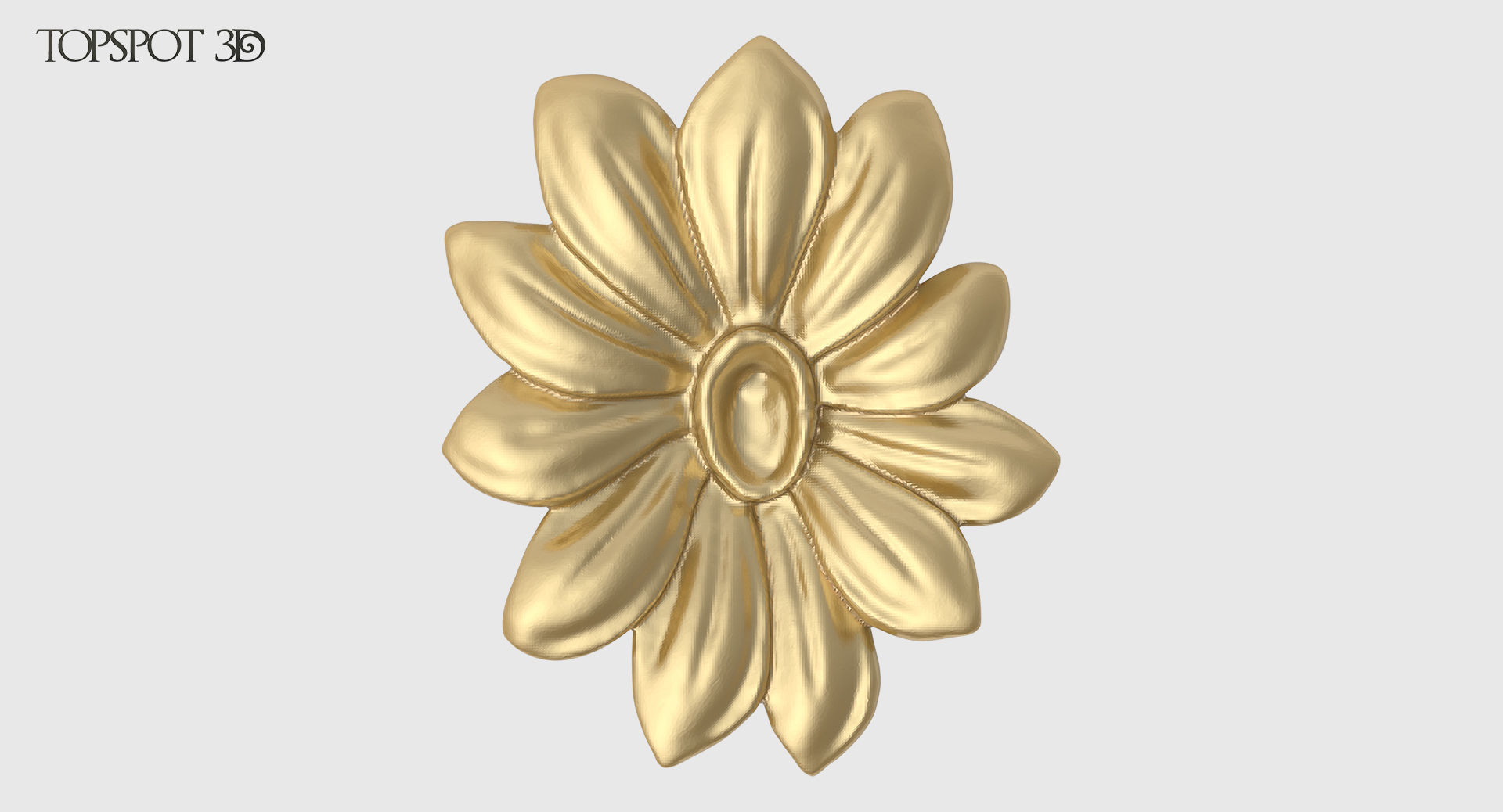 Decorative Flowers Set 3D print model_5