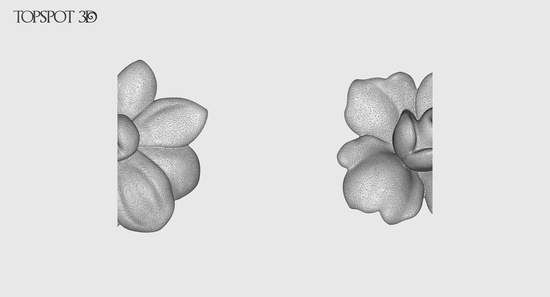 Decorative Flowers Set 3D print model_35