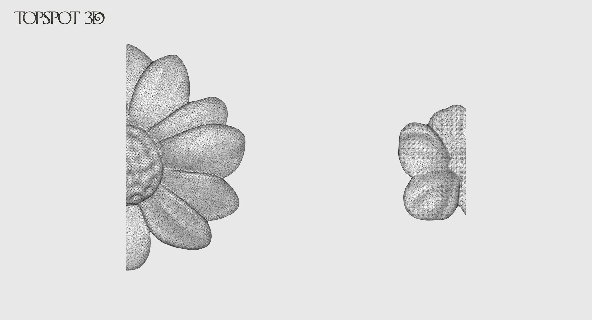 Decorative Flowers Set 3D print model_38