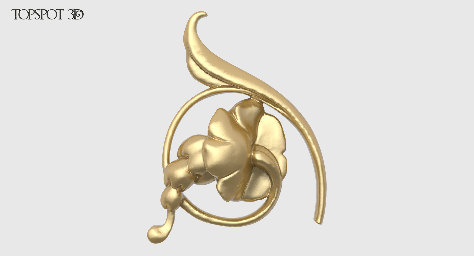 Decorative Flowers Set 3D print model_7