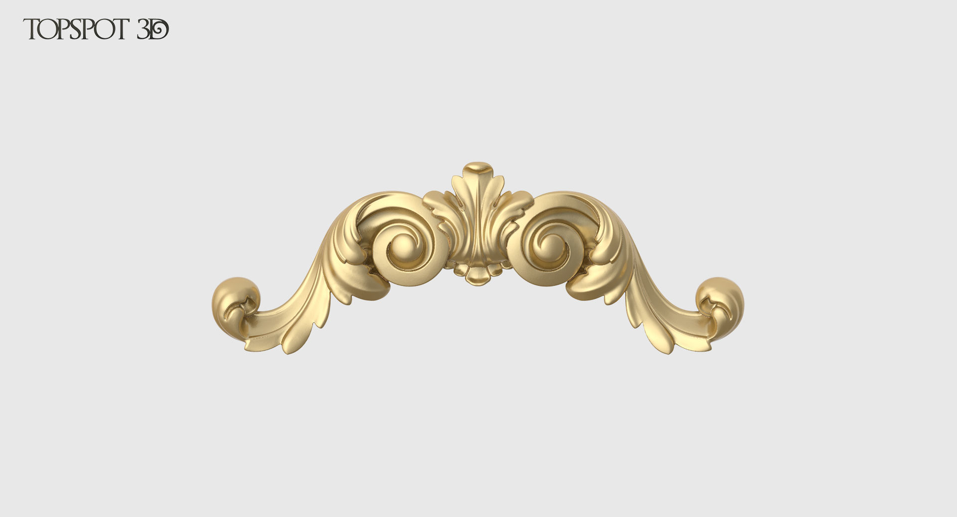 Onlay Collection gold ornate crown molding 3D print model_7