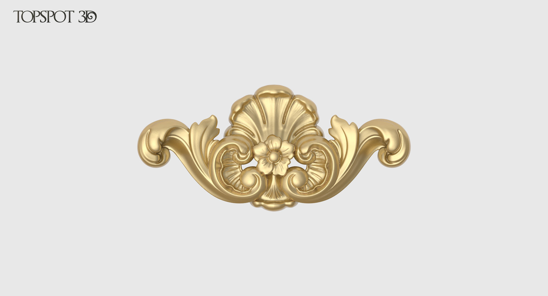 Onlay Collection gold ornate crown molding 3D print model_8