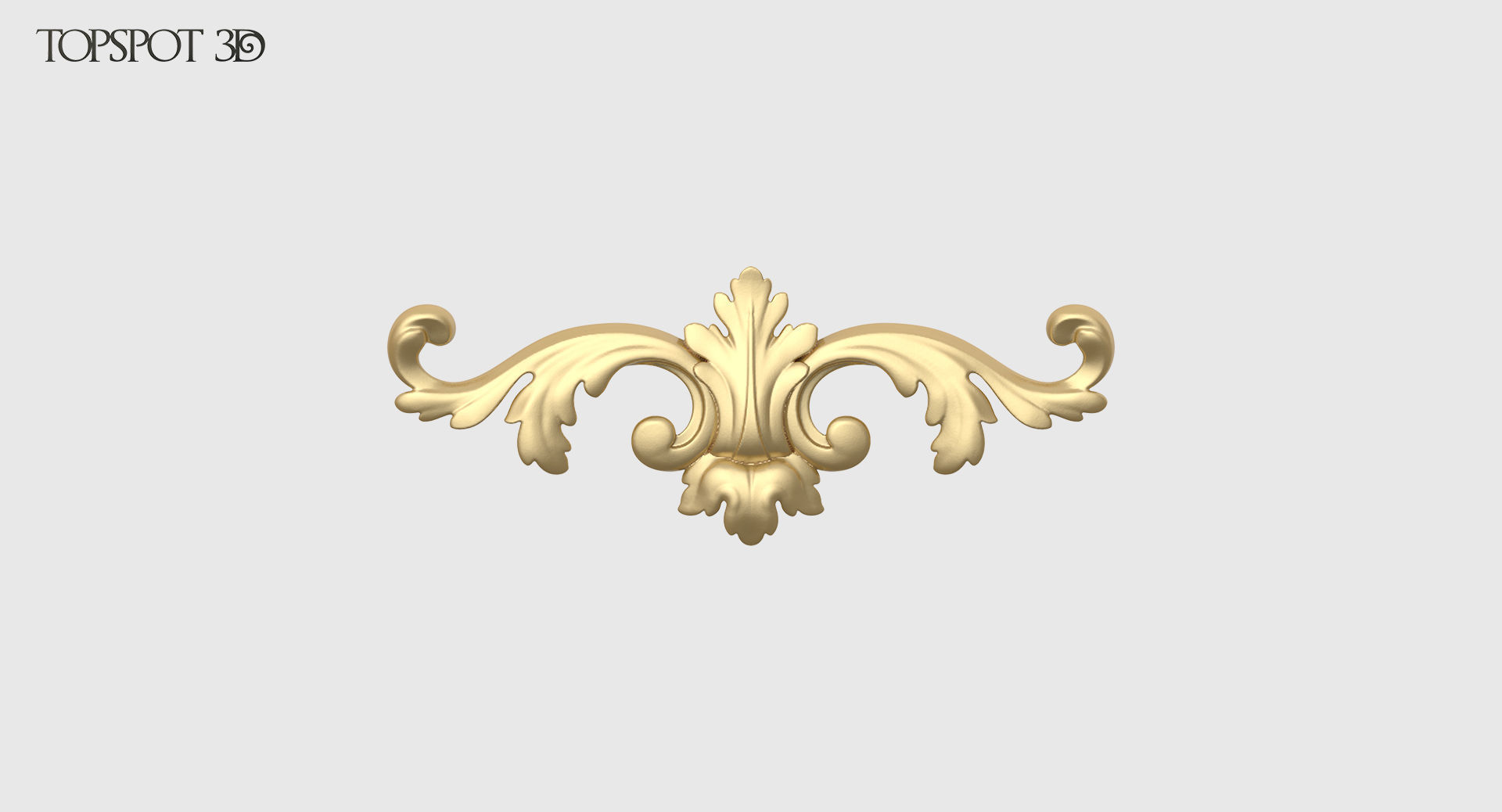 Onlay Collection gold ornate crown molding 3D print model_6
