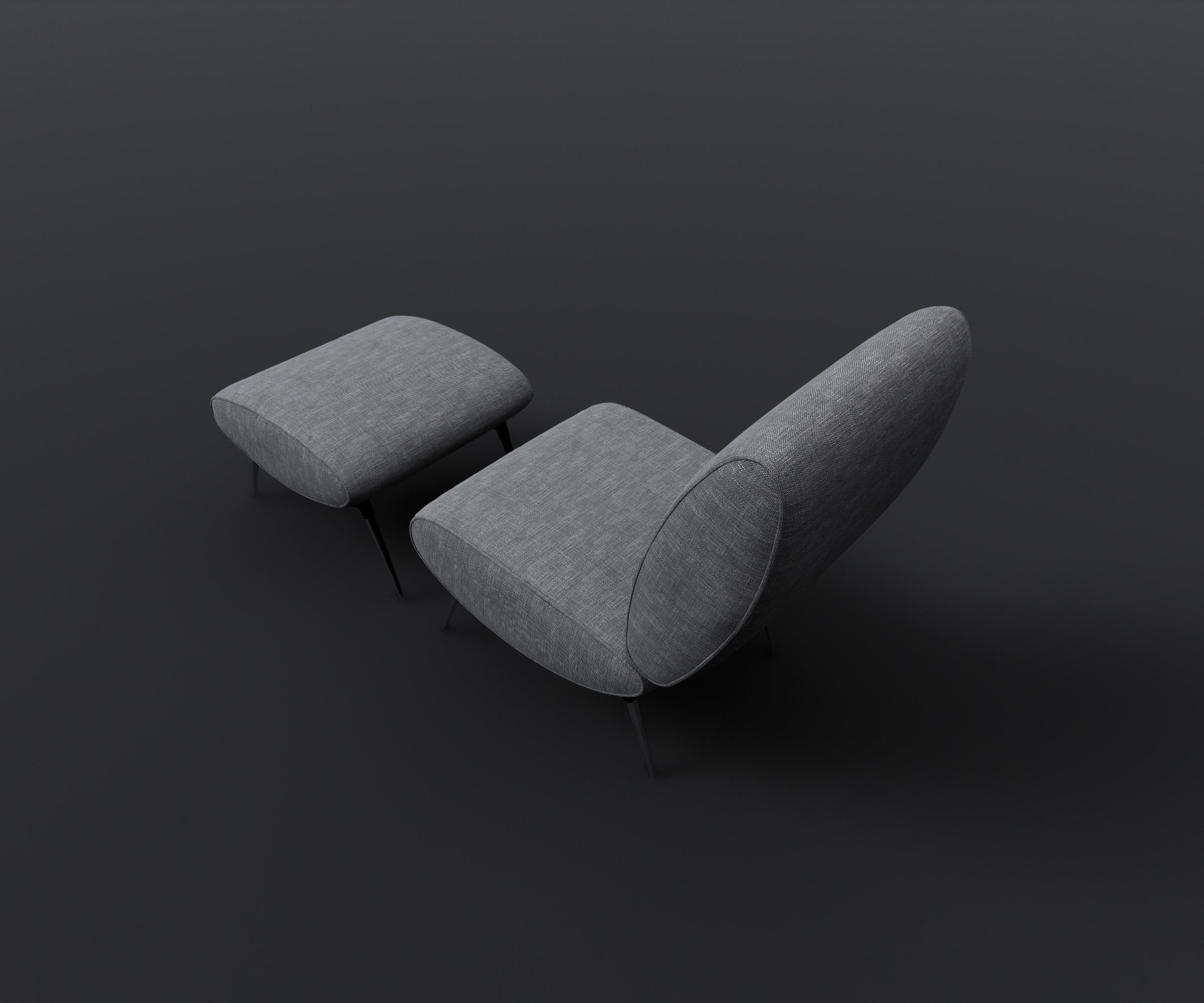 Armchair - Family for Revit 3D model_19