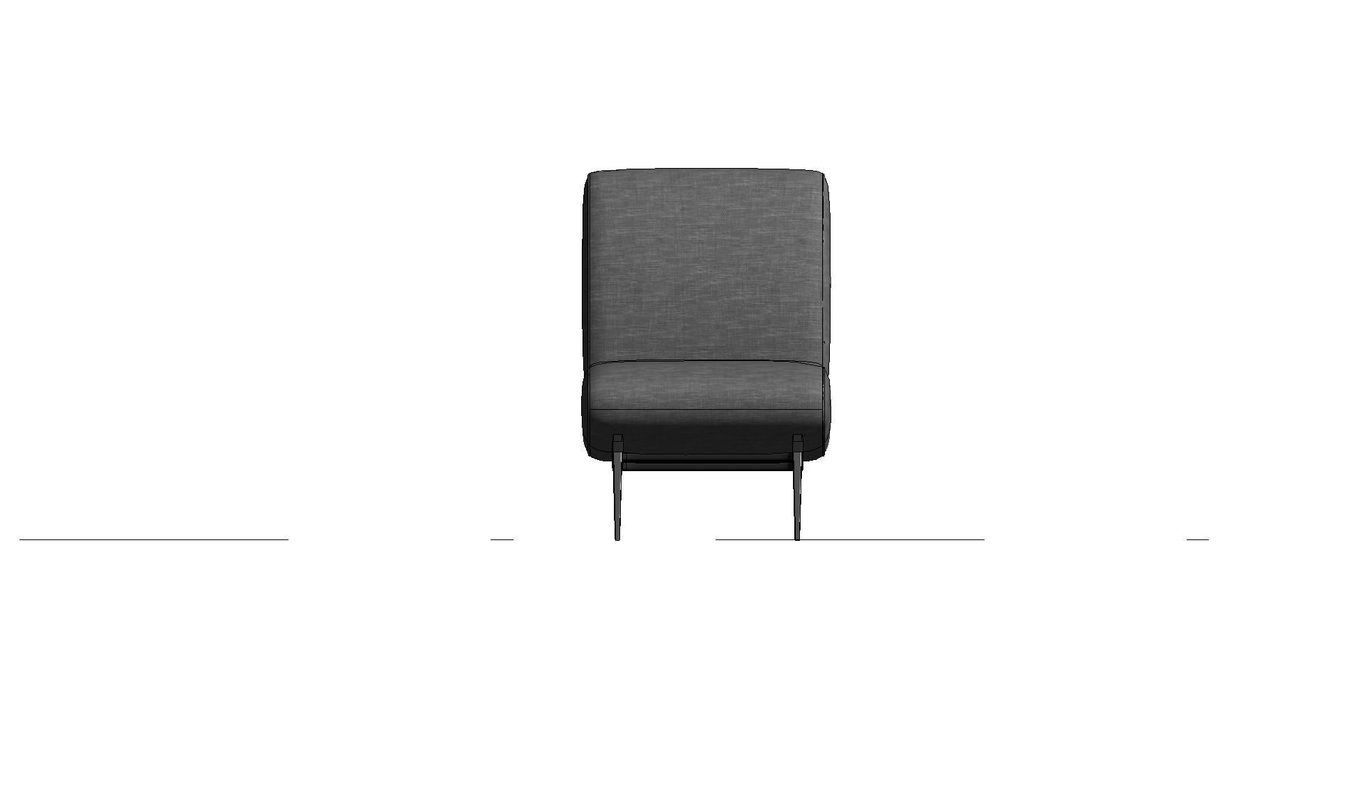 Armchair - Family for Revit 3D model_29