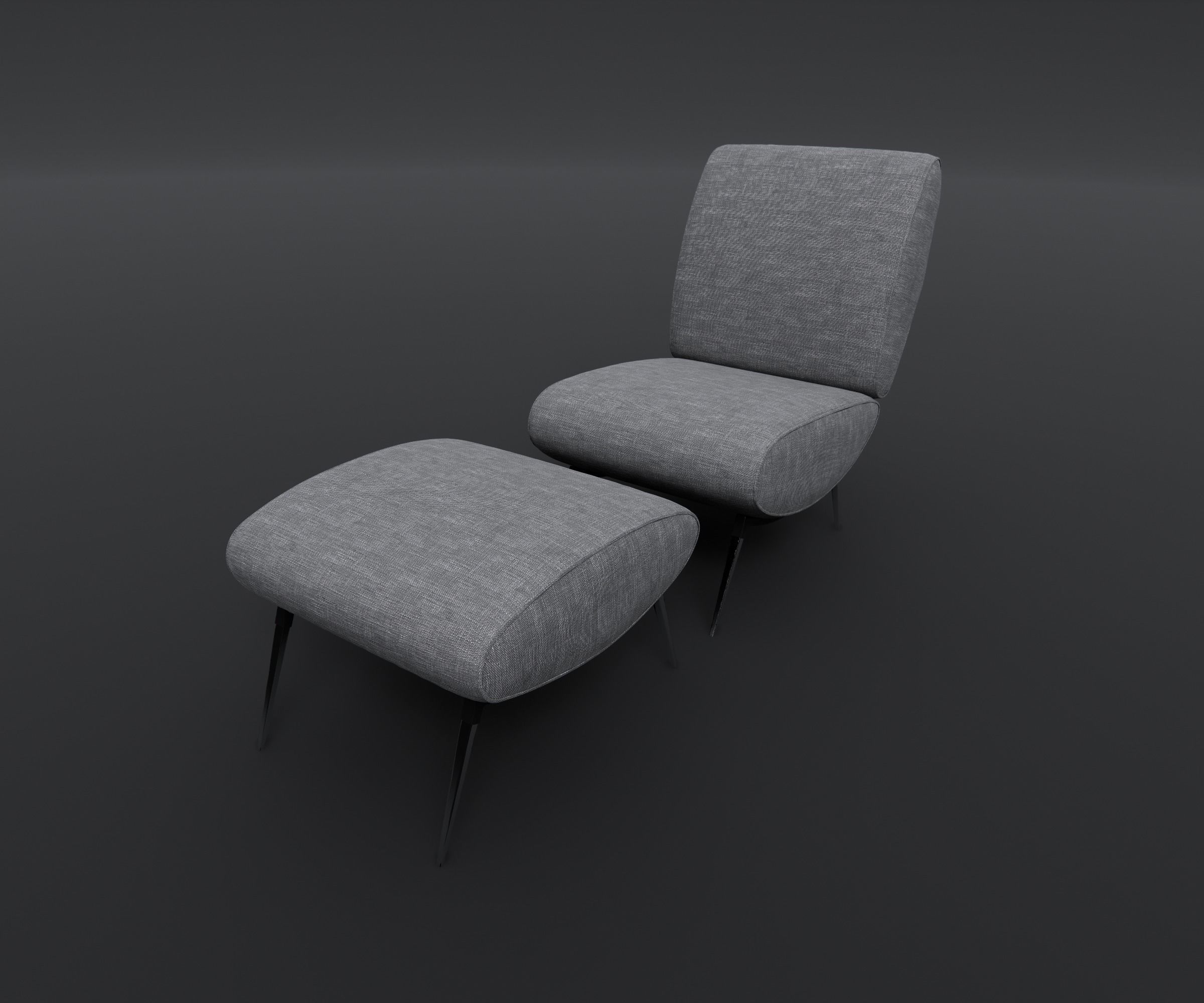 Armchair - Family for Revit 3D model_15
