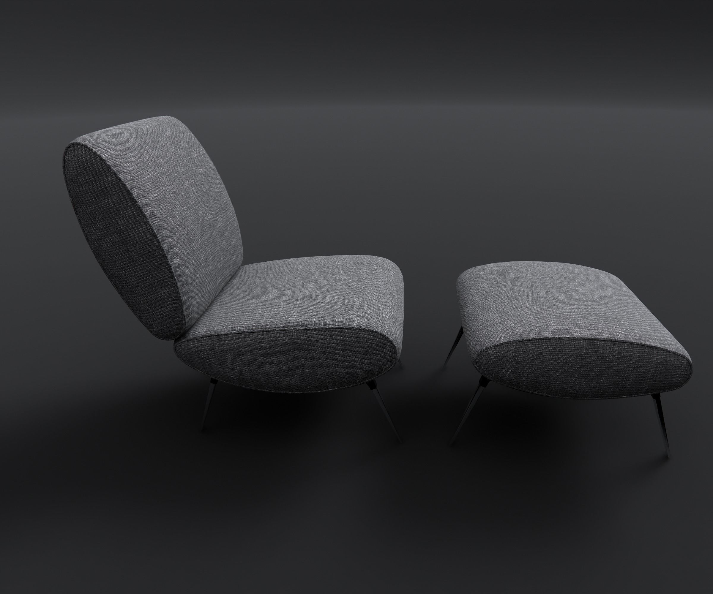 Armchair - Family for Revit 3D model_16