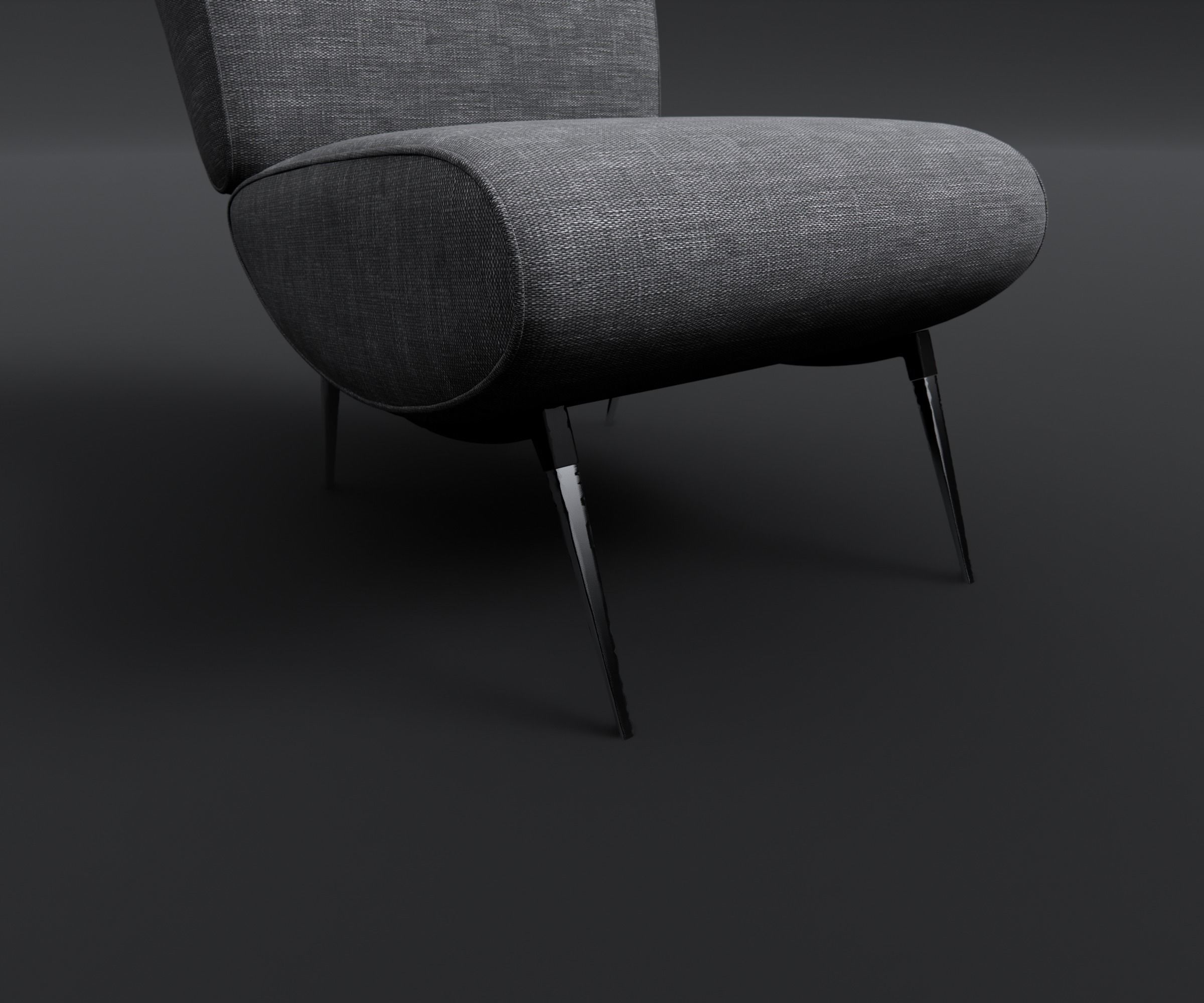 Armchair - Family for Revit 3D model_4