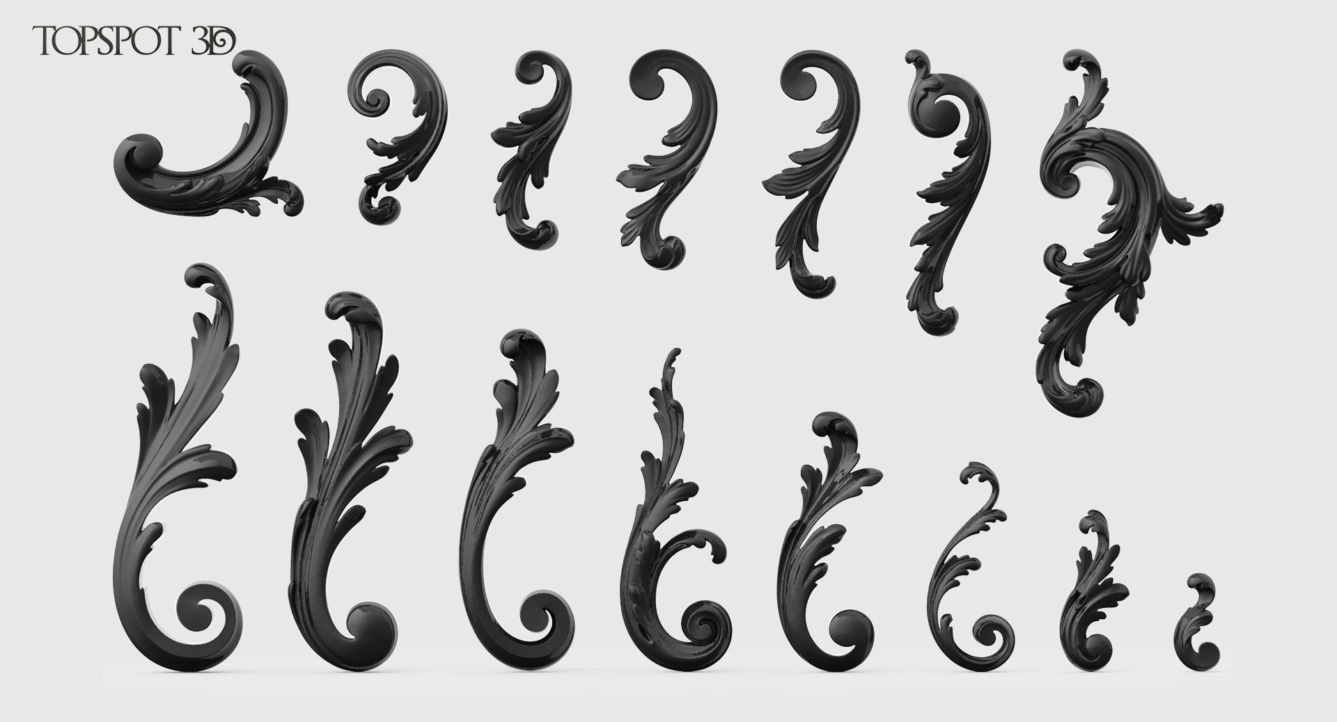 Acanthus Leaves Collection 3D print model_7