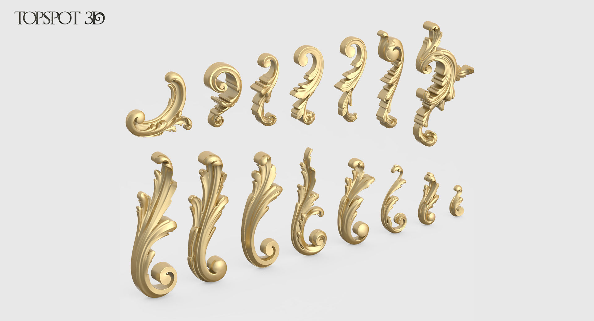 Acanthus Leaves Collection 3D print model_2