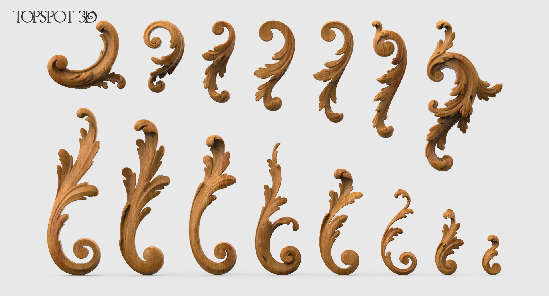 Acanthus Leaves Collection 3D print model_6