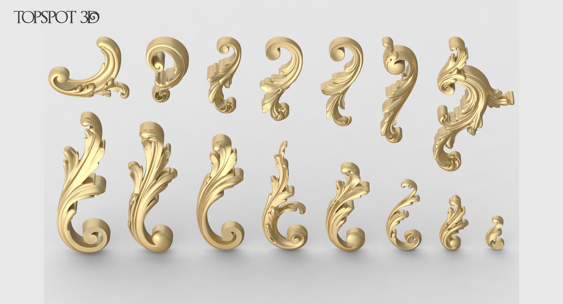 Acanthus Leaves Collection 3D print model_3