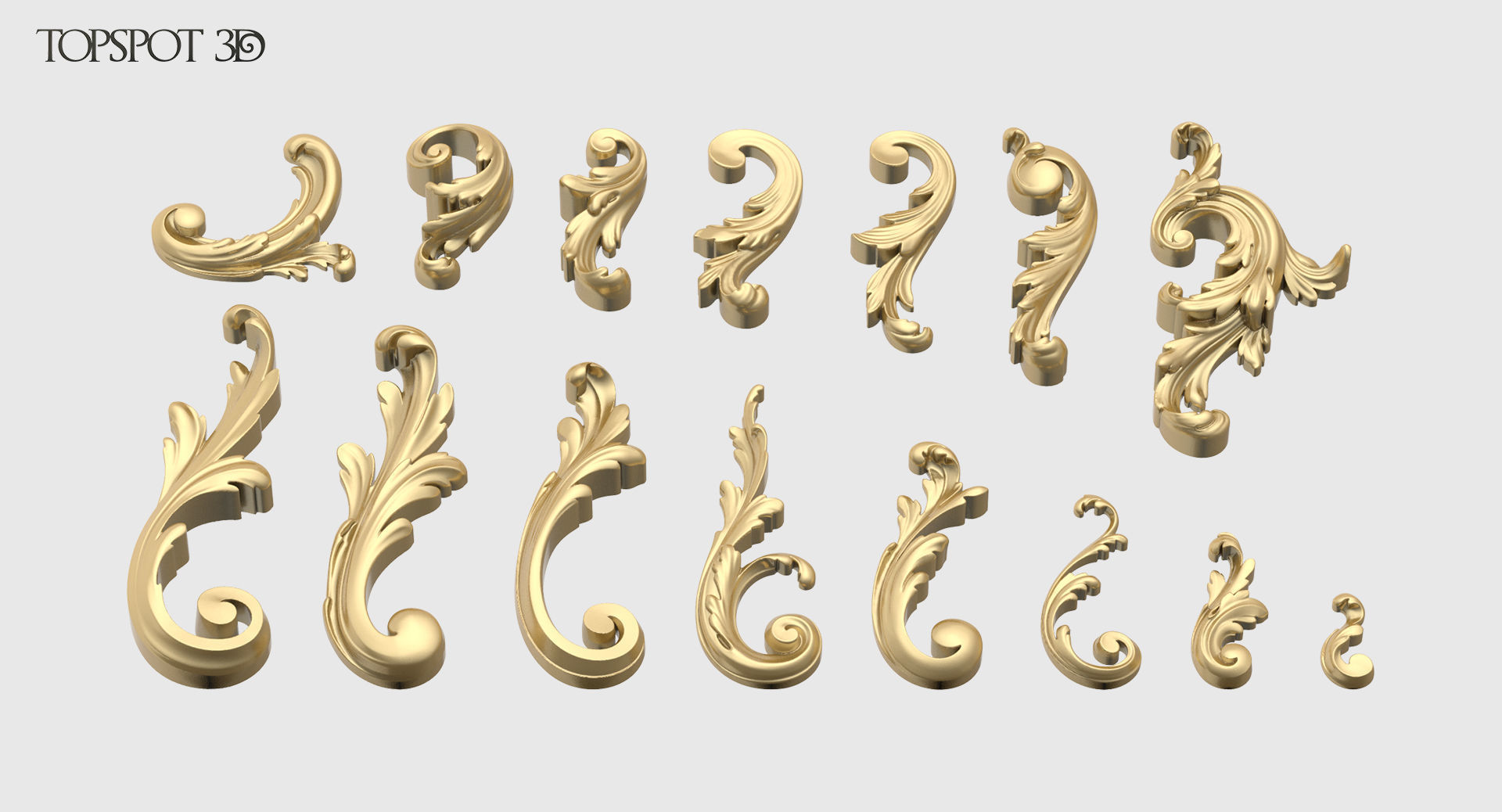 Acanthus Leaves Collection 3D print model_4