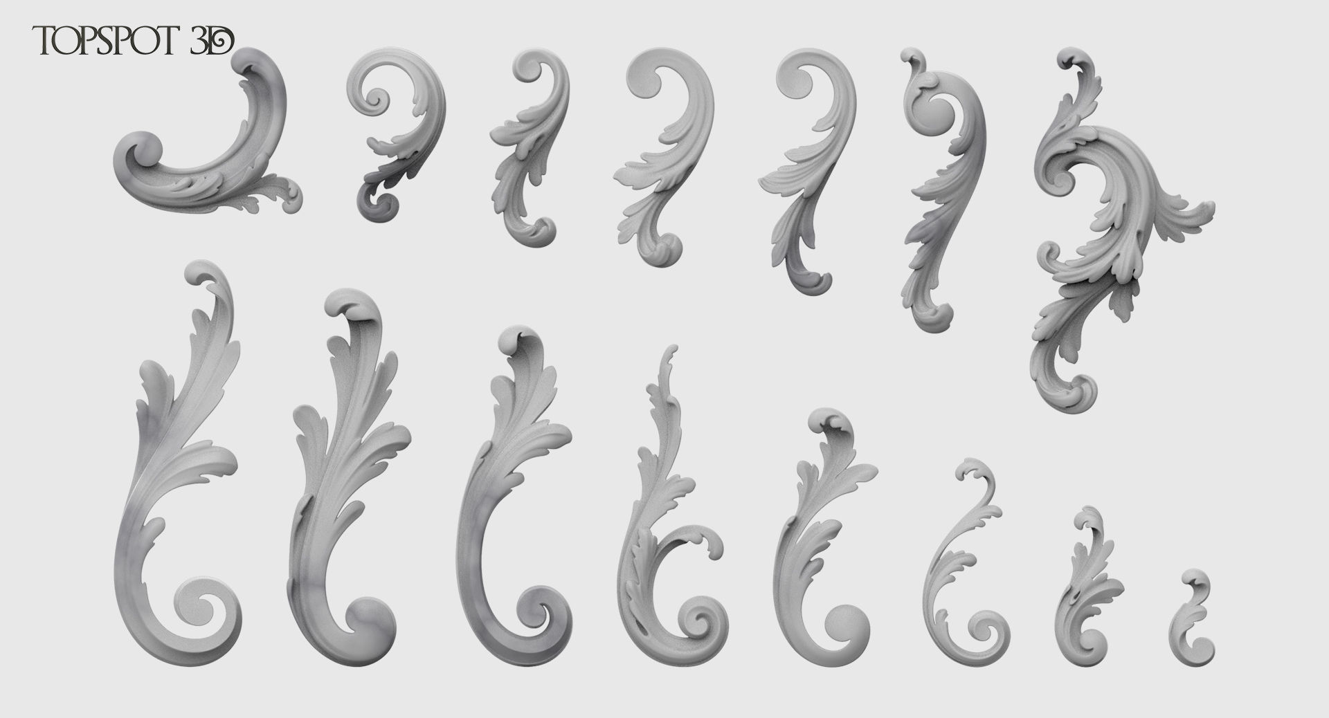 Acanthus Leaves Collection 3D print model_5