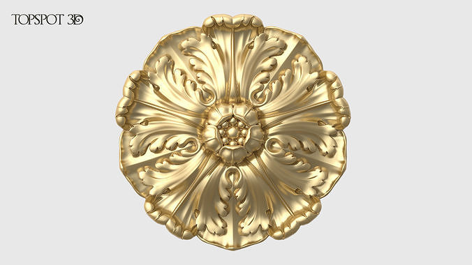 Renaissance Rosette Flower 3D print model