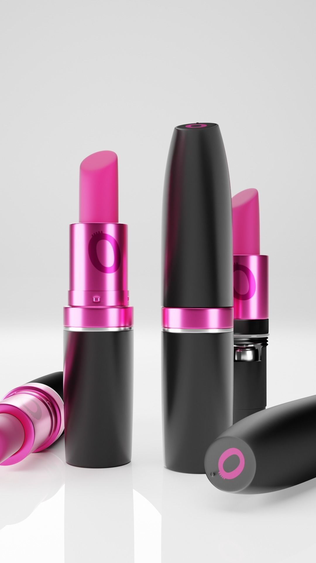 Vibrating Lipstick Low-poly 3D model_7