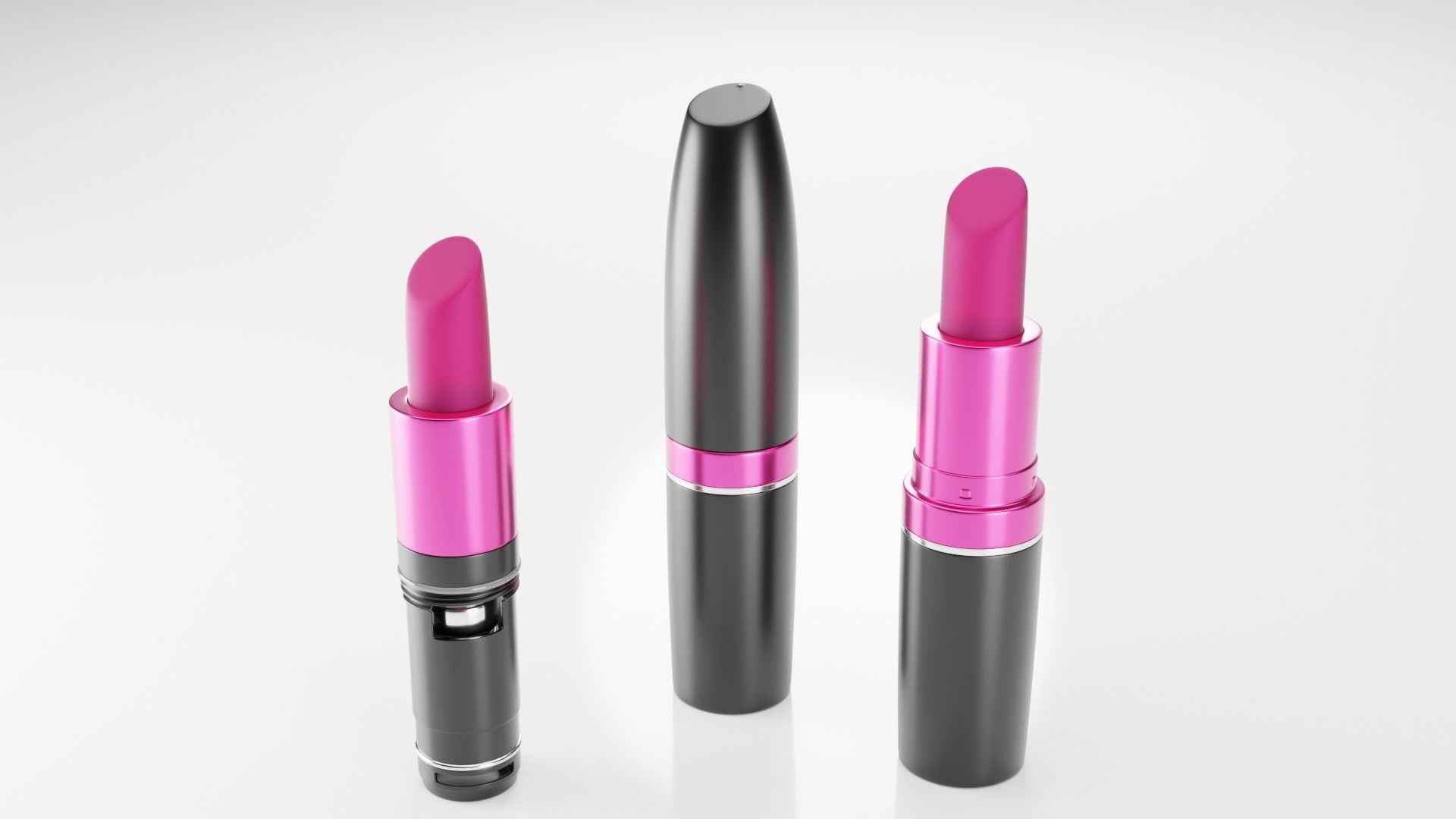 Vibrating Lipstick Low-poly 3D model_1
