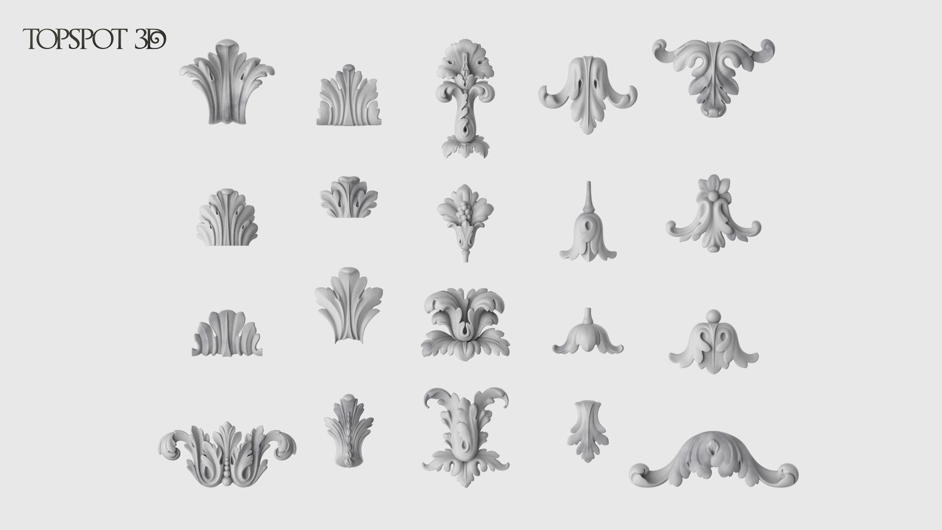 Vertical Leaves Collection 3D print model_27