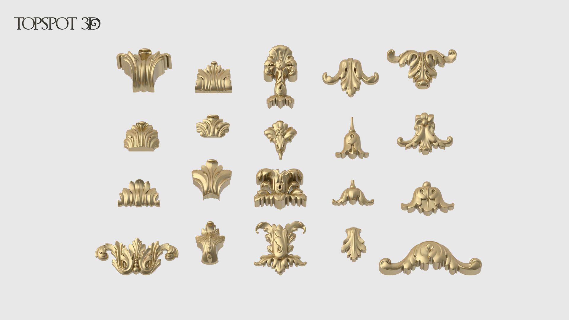 Vertical Leaves Collection 3D print model_4