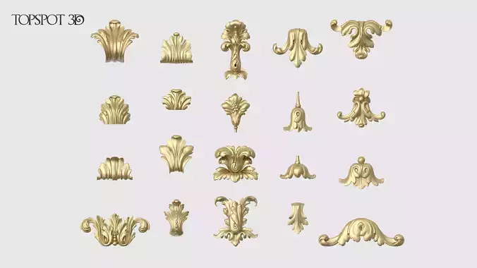 Vertical Leaves Collection 3D print model