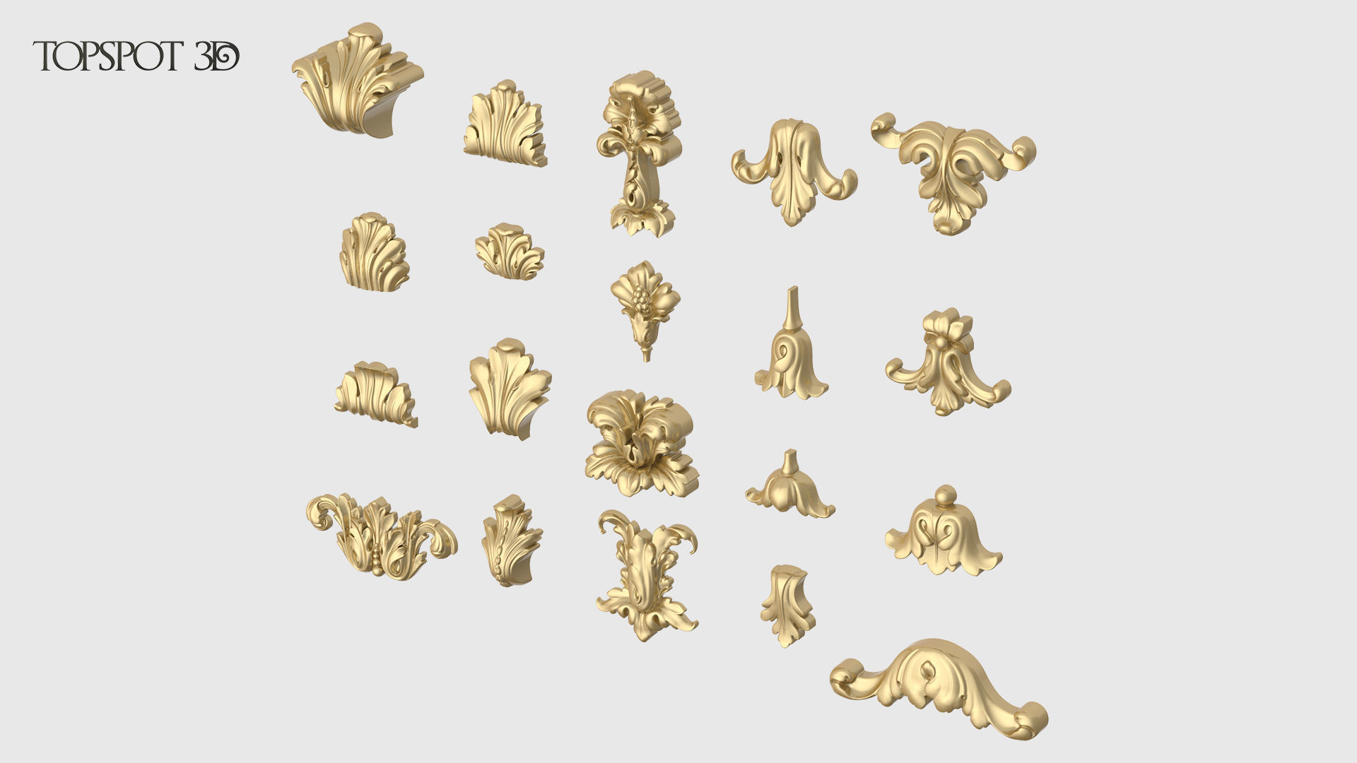 Vertical Leaves Collection 3D print model_2
