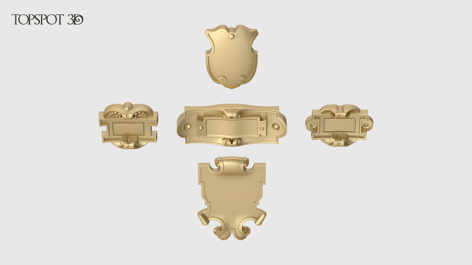 Mini Cartouche Set 3D print model_4