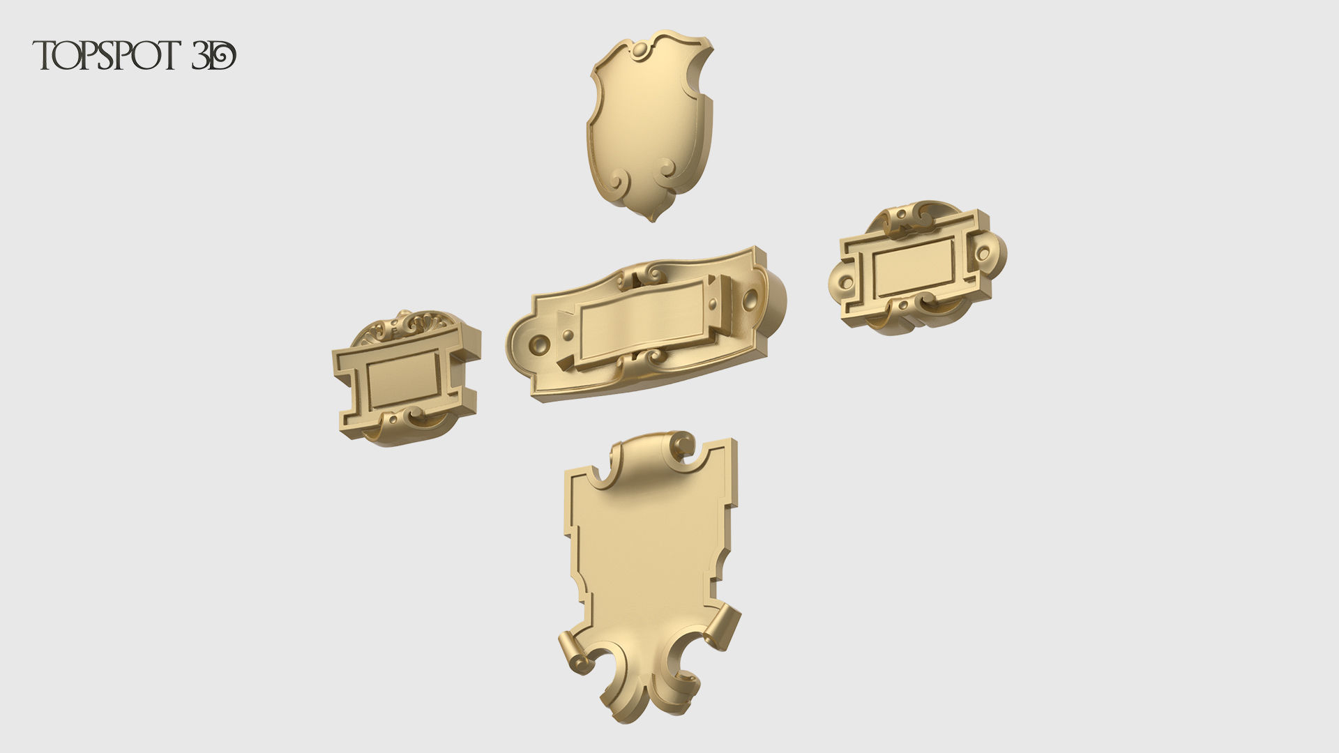 Mini Cartouche Set 3D print model_1