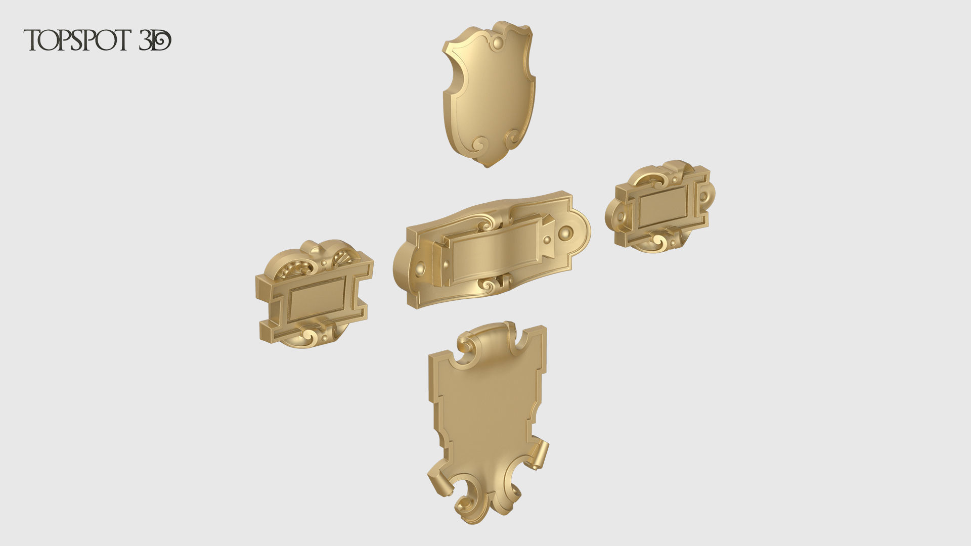 Mini Cartouche Set 3D print model_2