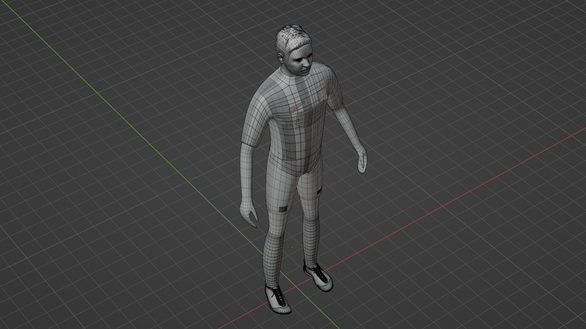 Soccer Player - Barcelona Low-poly 3D model_8