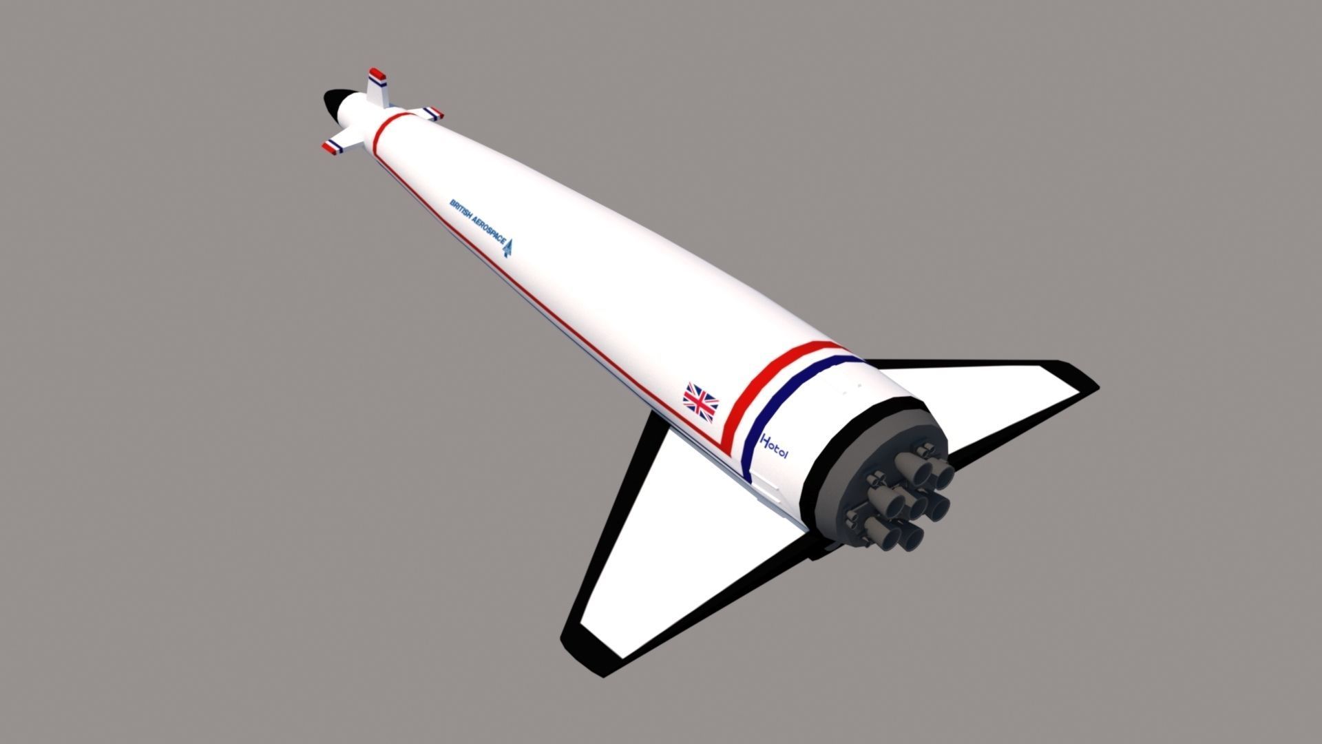 HOTOL Spacecraft Low-poly 3D model_1