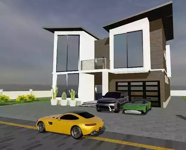 Modern Architectural Exterior 3D Model