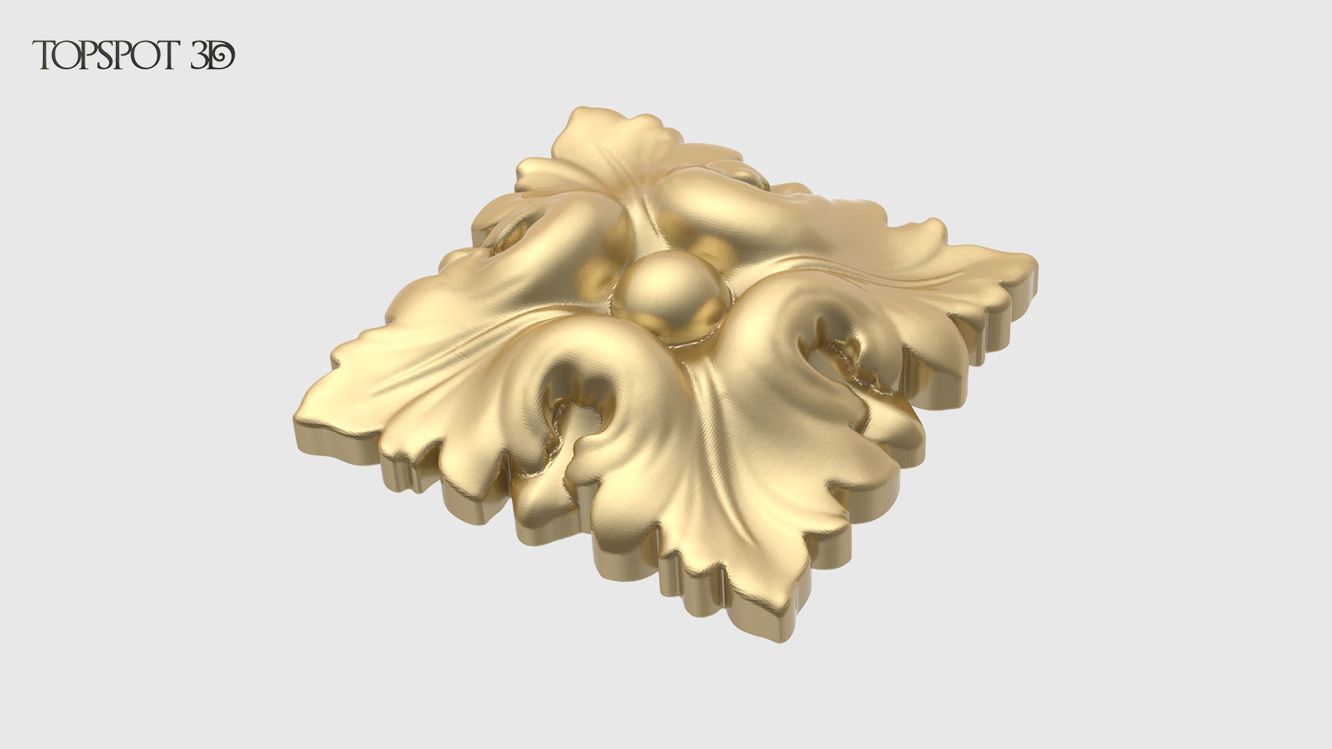 Square Rosette 3D print model_2