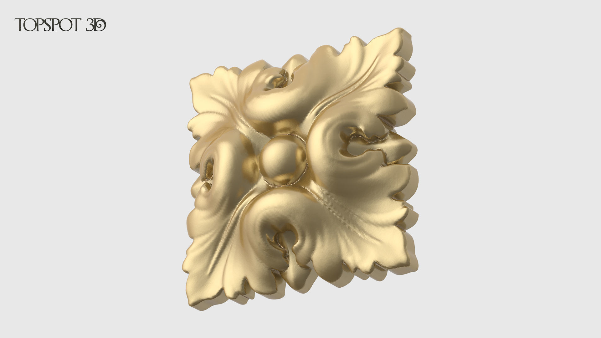 Square Rosette 3D print model_3